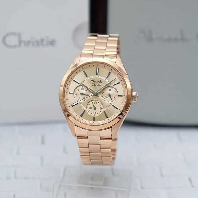 Jam Tangan Wanita Original Alexander Christie 2830 Rose Gold Ori