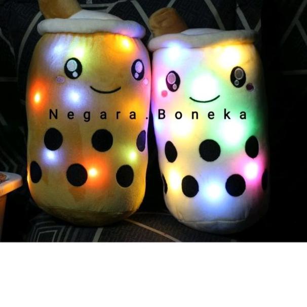 ▼ Boneka Boba Bubble Milk Tea Brown Sugar LED/Boneka Boba Bubble Milk Tea Brown Sugar LED/boba murah