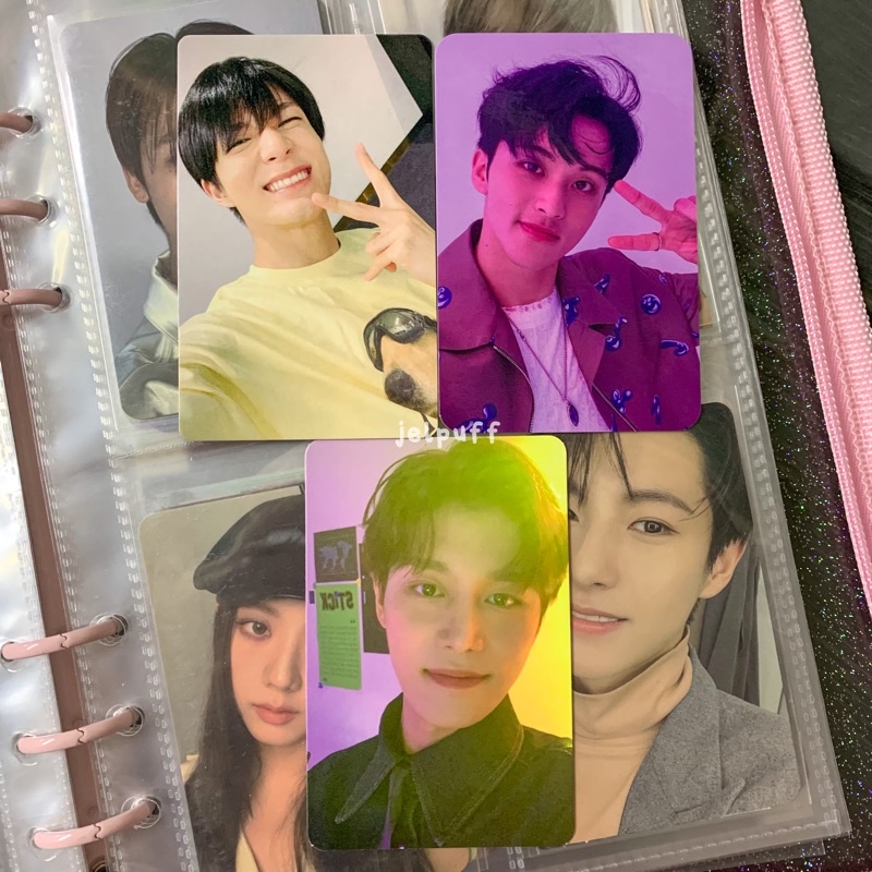 [ PAIR ] pc jeno benefit yizhiyu hf nyengir + mark mumo helfut + taeil ncit night photocard nct drea