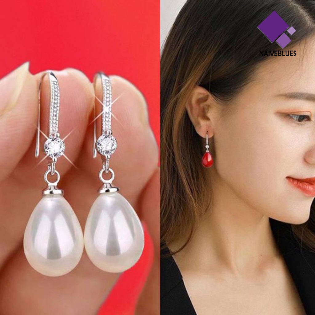 1 Pasang Anting Berlian Imitasi Untuk Wanita