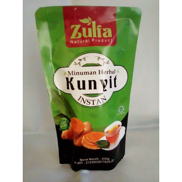 

200 gram zulfa herbal jamu rempah sari pati KUNYIT BUBUK INSTAN + GULA kesehatan imunitas vitalitas