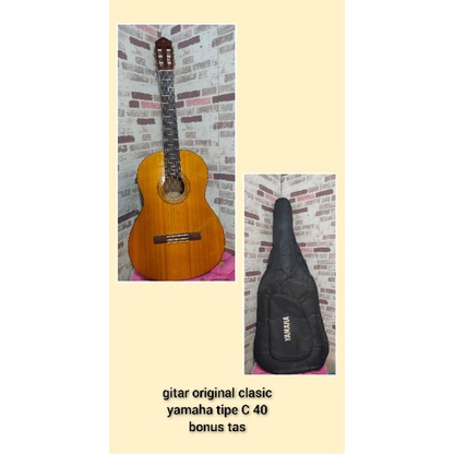 gitar yamaha akustik clasic original C40 bonus tas gitar