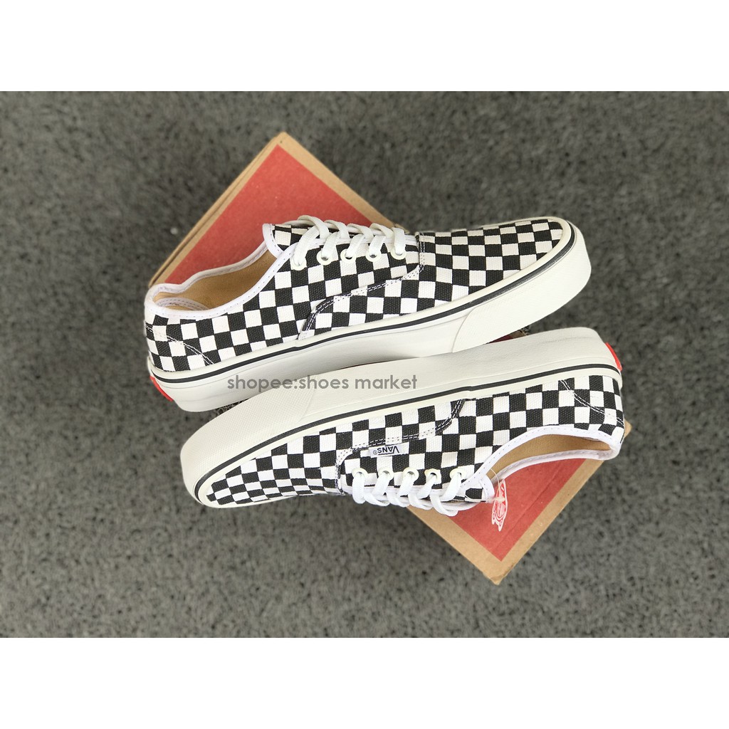 VANS AUTHENTIC CHECKERBOARD BLACK WHITE