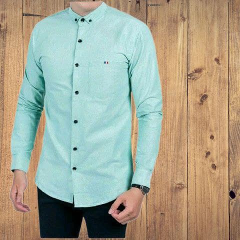 KEMEJA PRIA MENS POLOSAN LENGAN PANJANG COOLMAN PAKIAN PRIA CASUAL PAKAIAN DINAS PNS KERJA SIZE MLXL