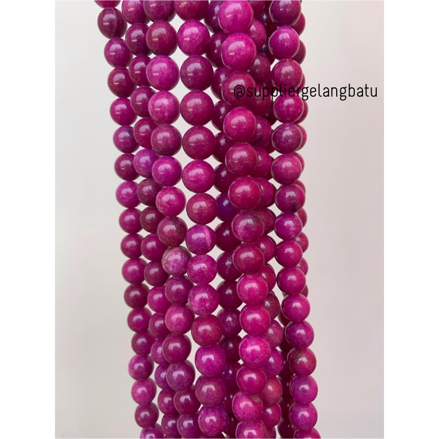 bahan batu lavender agate 10mm bahan akik impor rare ungu purple bacan