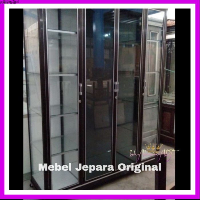 Lemari / Baju Pakaian Lemari Hias Pajangan Kaca Aluminium Murah