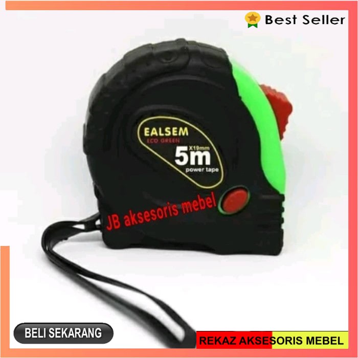 METERAN 5M SARUNG KARET MERK XP TOOL / METERAN TUKANG 5 METER