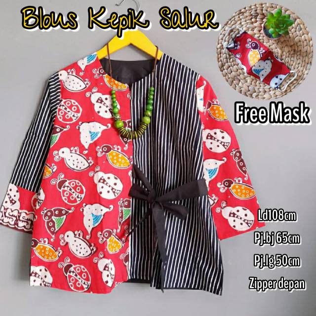 Blous kepik salur batik modern