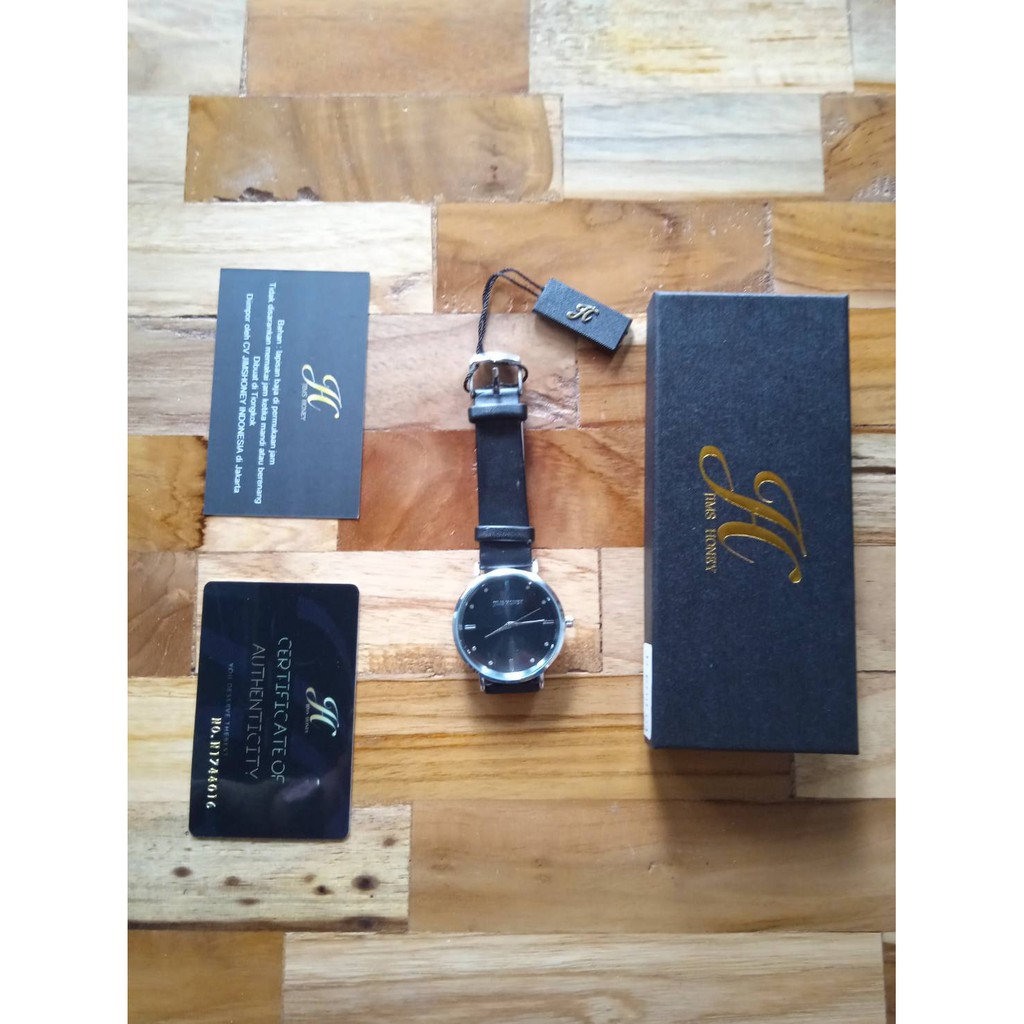 (BISA COD) JAM TANGAN CEWEK TERBARU JIMSHONEY IMPORT MURAH 8123 PROMO (FREE BOX)-BLACK