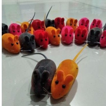 mainan kucing tikus kecil warna warni