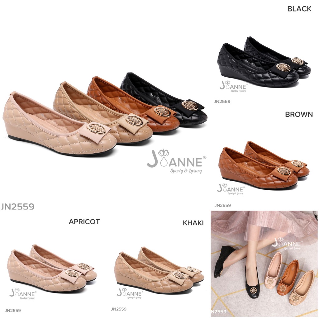 JOANNE Sepatu Wanita Wedges Shoes  #JN2559 ORIGINAL