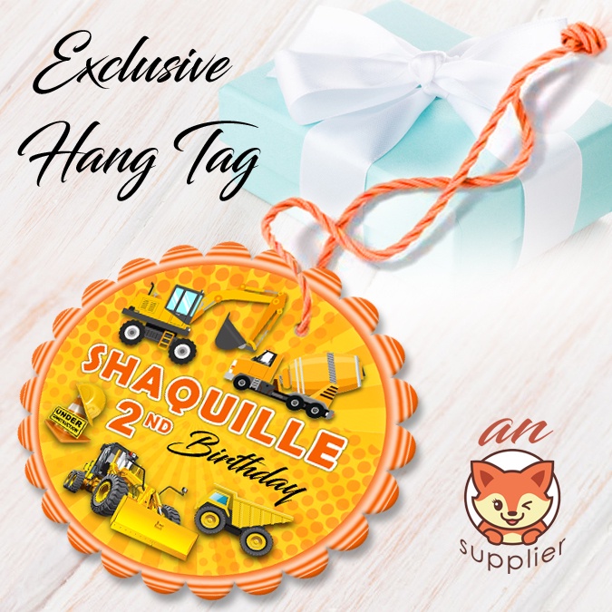CONSTRUCTION 2-1 HANG TAG THANK YOU CARD ULTAH / ULANG TAHUN