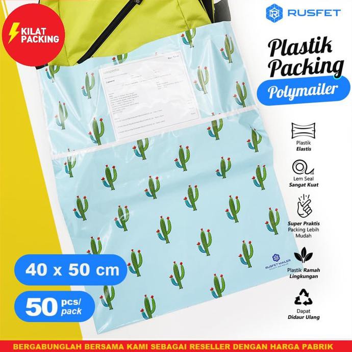 

AMPLOP PLASTIK POLYMAILER CACTUS ( Uk 40cm x 50cm )Polymailer Polybag