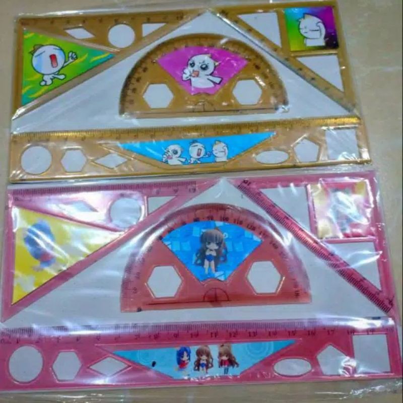 

penggaris set isi 4pcs