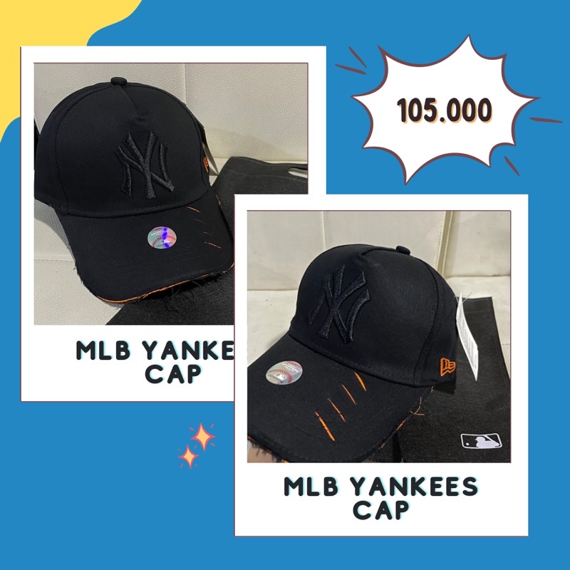 (COD) MLB YANKEES BASEBALL CAP BASIC LOGO RIPPED