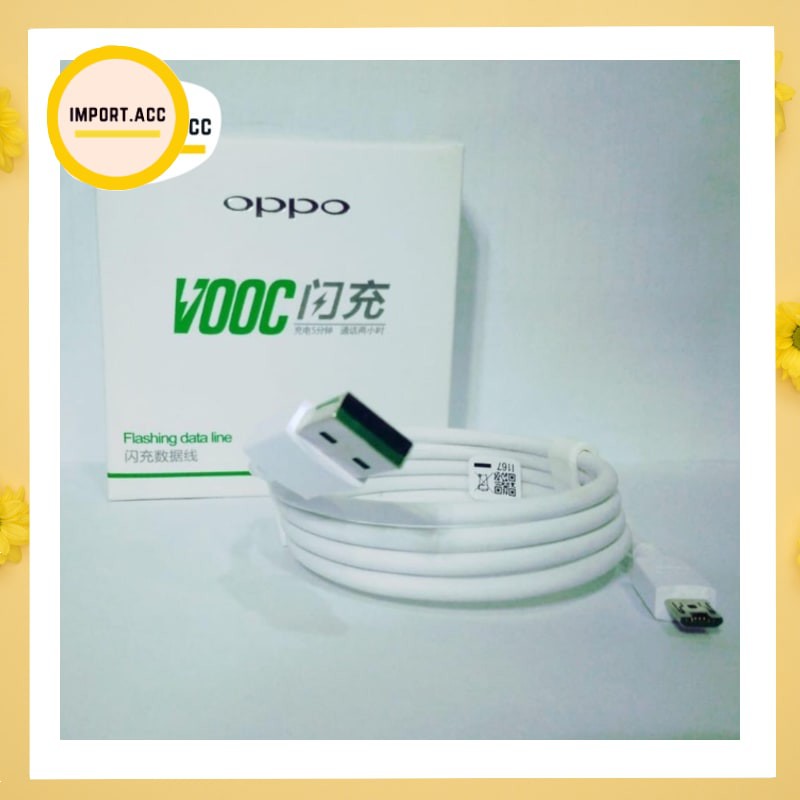 Kabel Data OPPO VOOC ORIGINAL 100% Micro USB 1meter