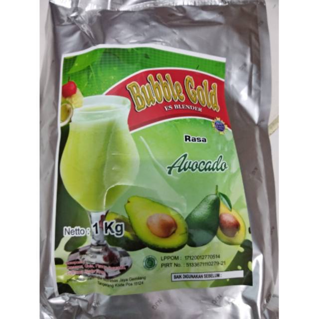

Bubuk minuman bubble gold rasa avocado