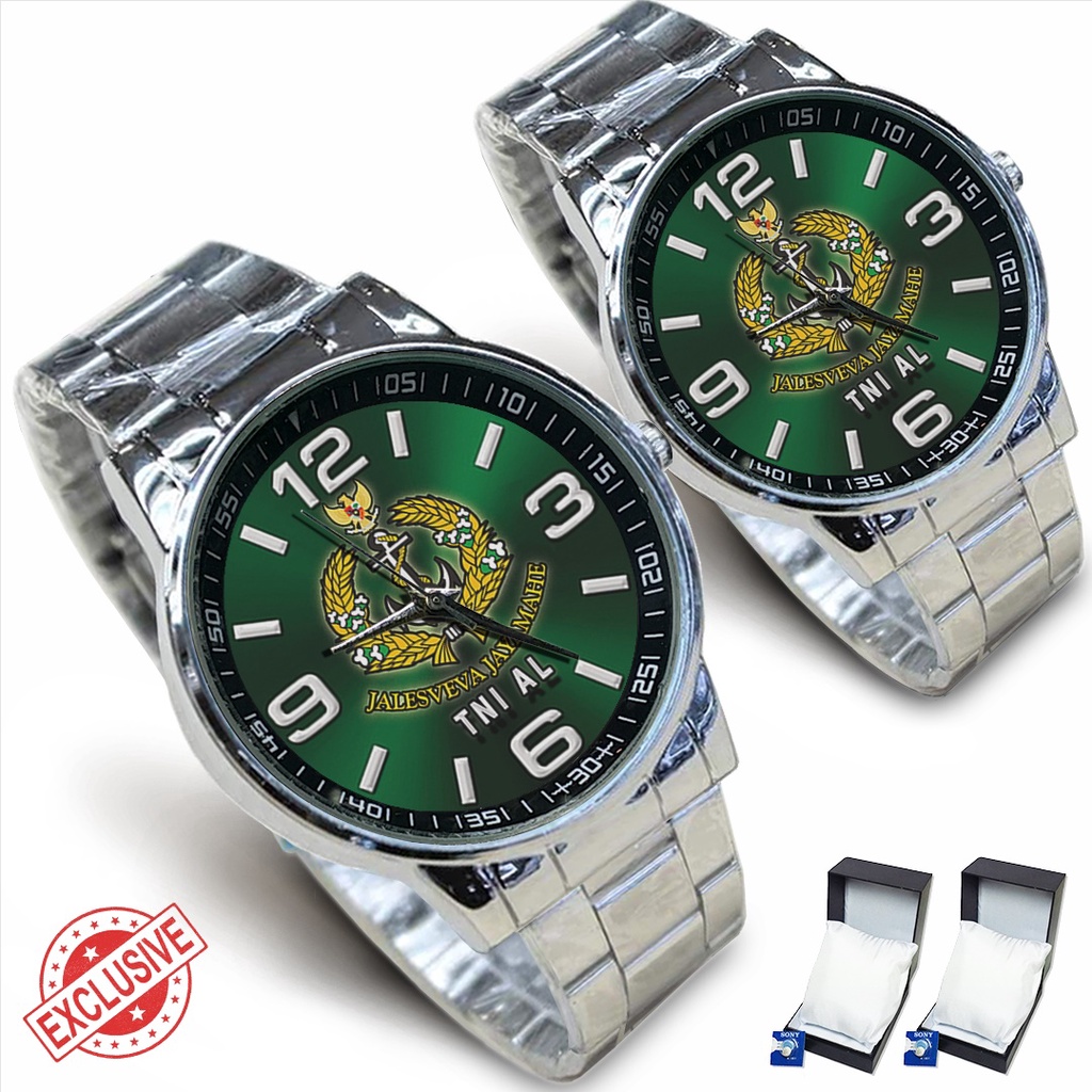 Jam Tangan Rantai Couple TNI AL (Keren)