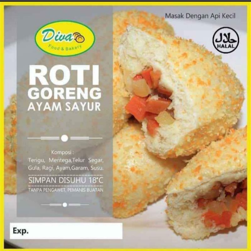 

roti goreng diva isi ayam sayur