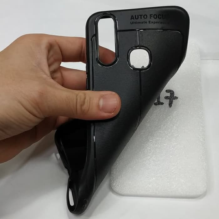 VIVO Y17 softcase auto focus silikon karet hitam mantap murah