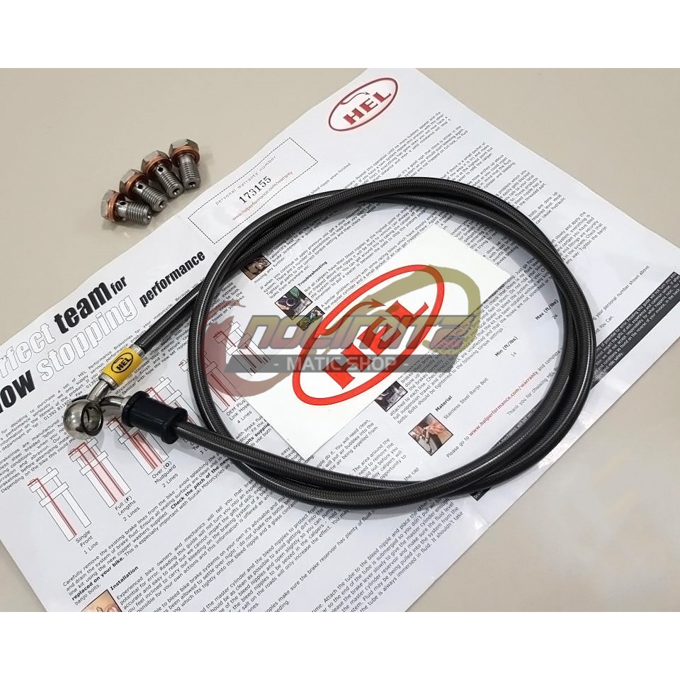 Selang Rem Brake Line Hel Depan Carbon Non Abs Yamaha Aerox 155 Shopee Indonesia