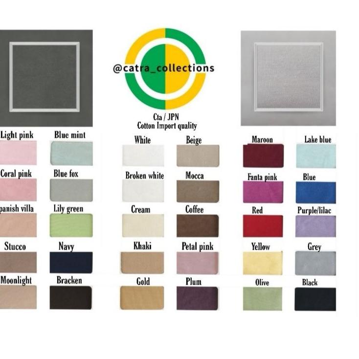 [PRODUK QIDFA] Bahan Kain Katun Jepang Polos Meteran / Kain Sprei / Kain Masker 0AL