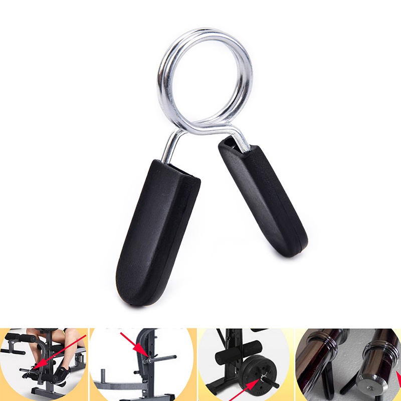 {LUCKID}1PCs 1&quot; Standard 25mm Spring Clamp Collar Clips For Weight Bar Dumbbells Gym