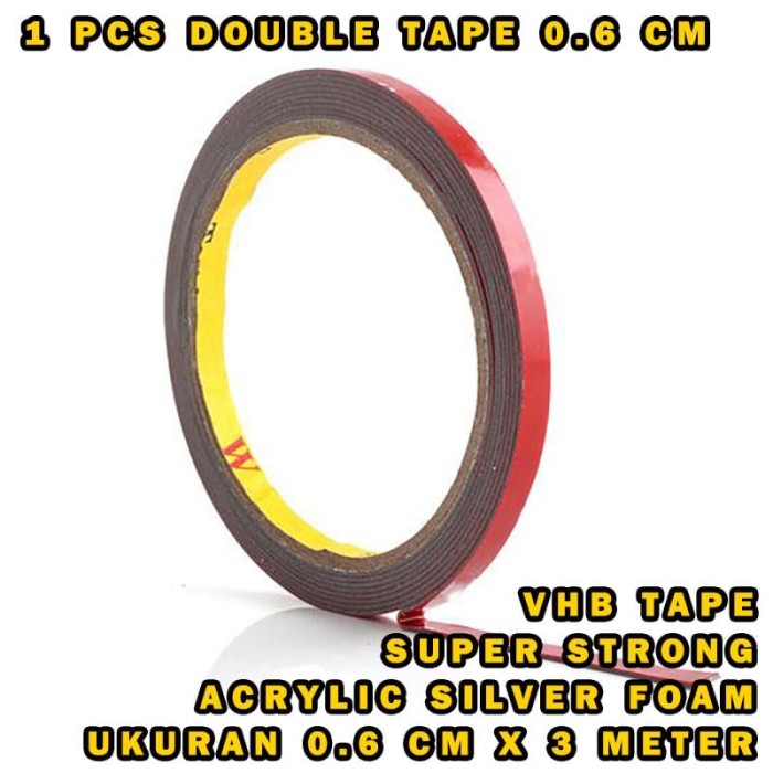 

3m double dobel tape 6mm isolasi perekat import