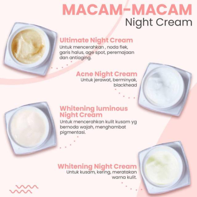 Acne Night Cream Serum Ms Glow Beauty