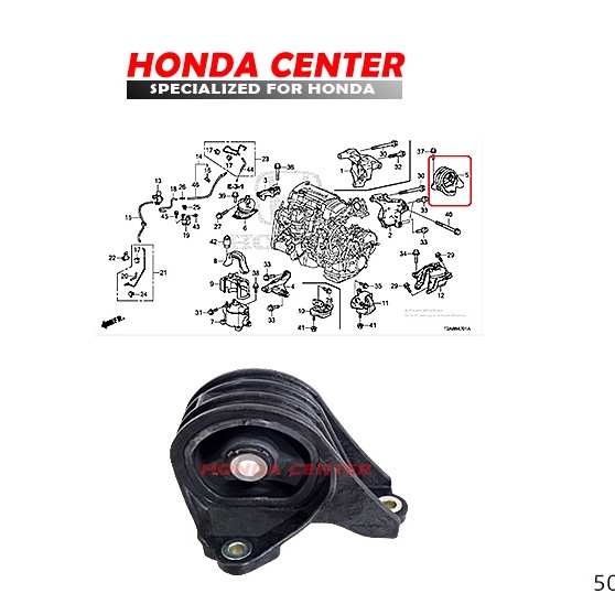 engine mounting gantungan mesin pangkuan mesin kaki mesin belakang accord cr2 2013 2014 2015 2016 2017 2018 50810-T2A