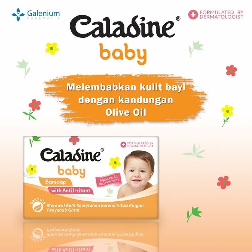 Sabun Batang CALADINE Baby BAR Soap 85gr - Anti Iritasi - Sabun Mandi Bayi - EXP MAR 2024