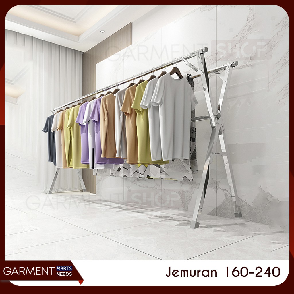 (4KG) SHENAR JEMURAN BAJU / JEMURAN HANDUK LIPAT / JEMURAN STAINLESS STEEL / JEMURAN ANTI KARAT