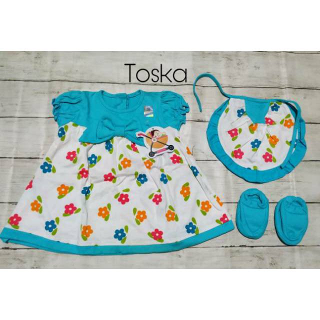 Baju Bayi Perempuan Motif Bunga - Dress Motif Bunga