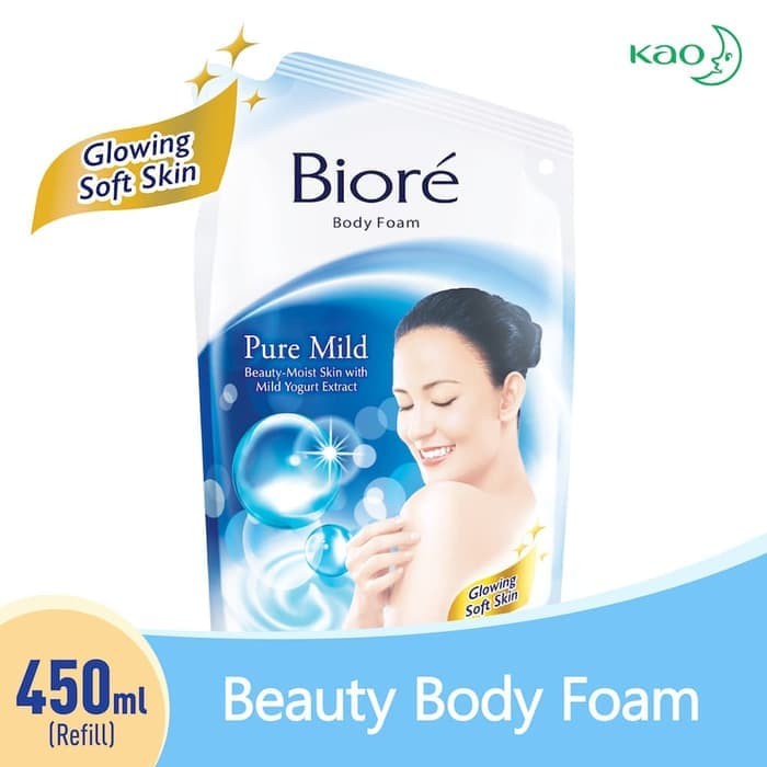 Za012 Sabun Mandi Biore Pure Mild 450 Ml / Biore Body Foam Pure Mild rf0F