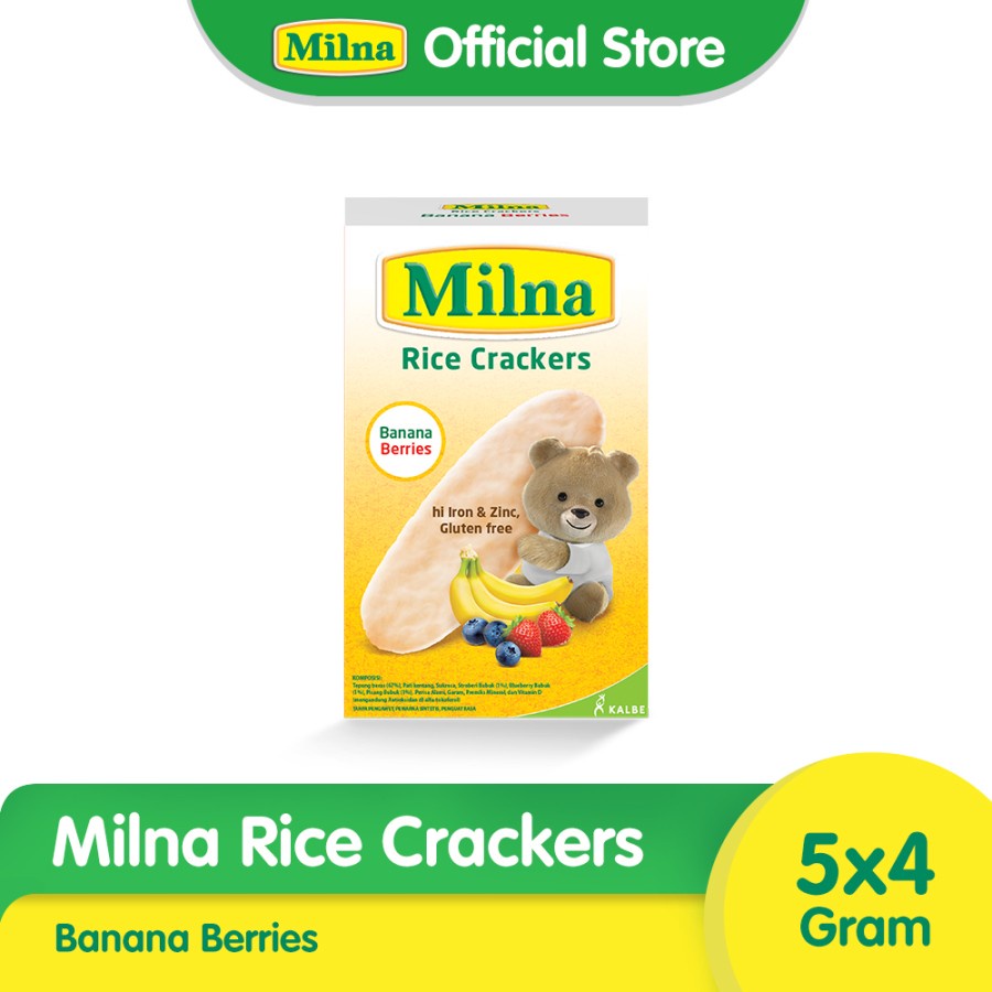 PROMO BUY 1 GET 1 Milna Rice Crackers Banana Berries FREE Milna Rice Crackers Sweet Potato