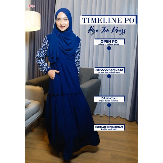 PRE ORDER HYE JIN DRESS by Salifah - Matterial De Vote Polos + Shakila Motif