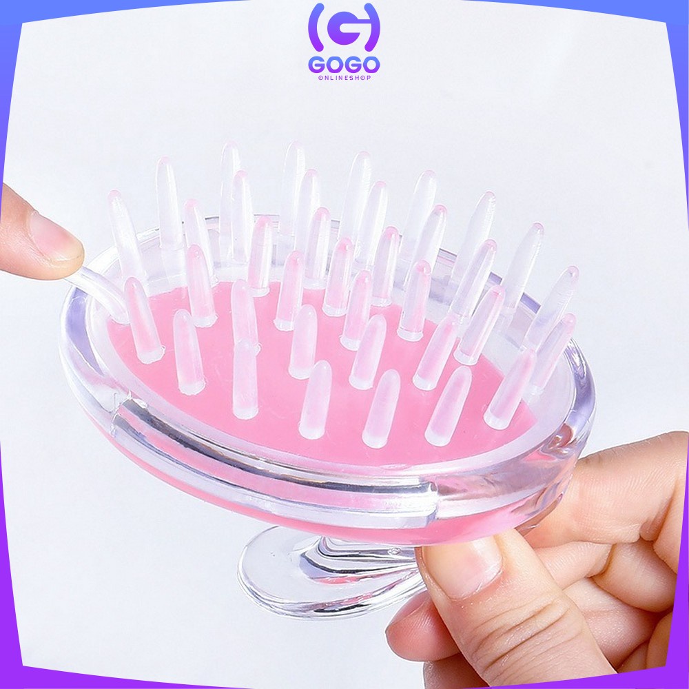 GOGO-C283 Sikat Kepala Keramas Shower Brush / Spons Mandi Sisir Keramas / Sikat Mandi Silikon / Sikat Rambut Keramas