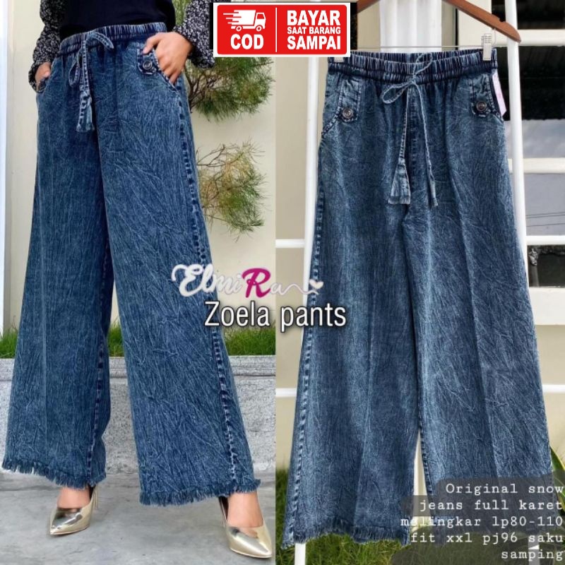 Celana Kulot Jeans Rawis Zoela Kulot Lepis Wanita Terbaru Celana Wanita Kekinian