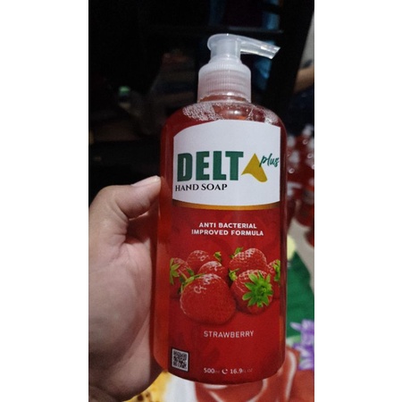 Hand Soap DELTA PLUS  STRAWBERRY 500 ml Botol Pump SABUN CUCI TANGAN