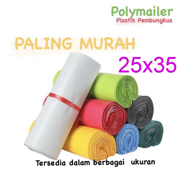 Plastik Polymailer uk 25x35 isi 100 Lembar / Plastik Polimer / Plastik Polymail / Plastik Packingan Olshop / Plastik Pembungkus Online Shop