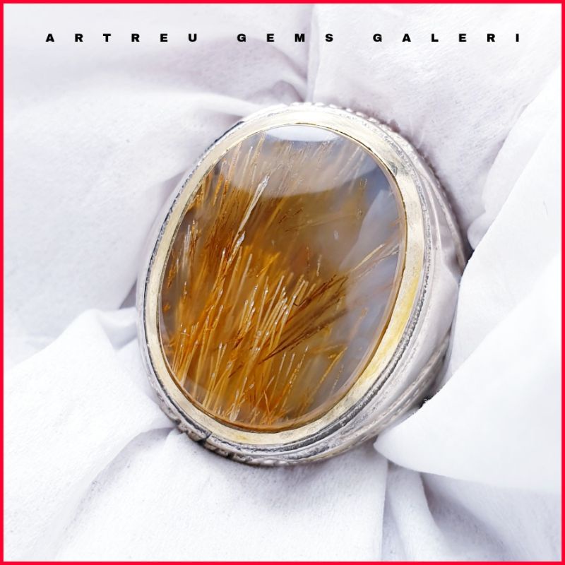 Batu Cendana Serat Emas. batu anggur batu kecubung batu ijo garut batu yaman batu zamrud batu bacan