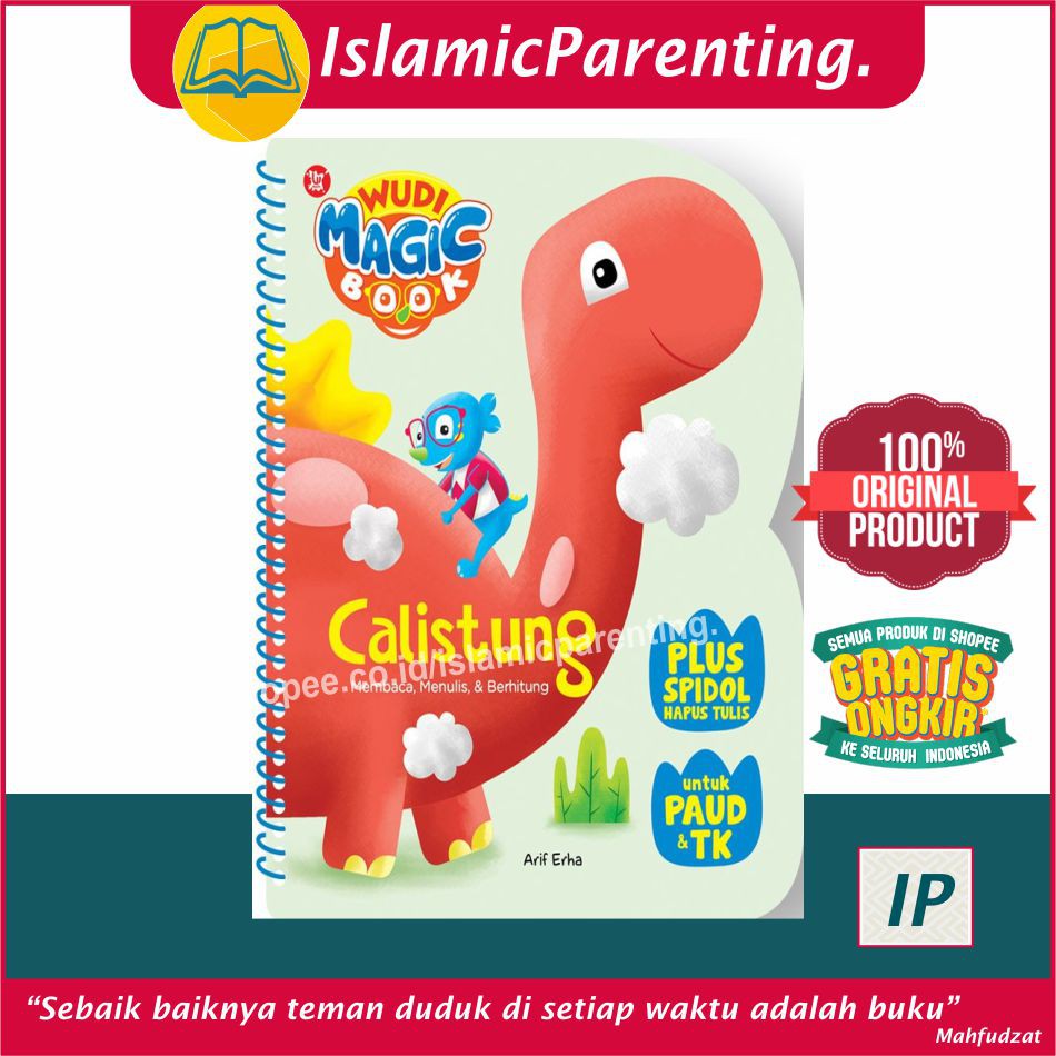BUKU WUDI MAGIC BOOK CALISTUNG ARIF ERHA