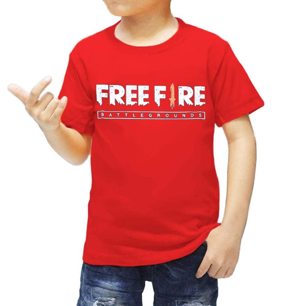 KAOS ANAK LAKI FREE FIRE 1-12 TAHUN