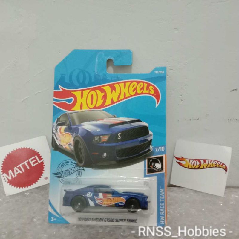 Hotwheels 10 Ford Shelby GT500 Super Snake, Ford Shelby, HW Race Team.