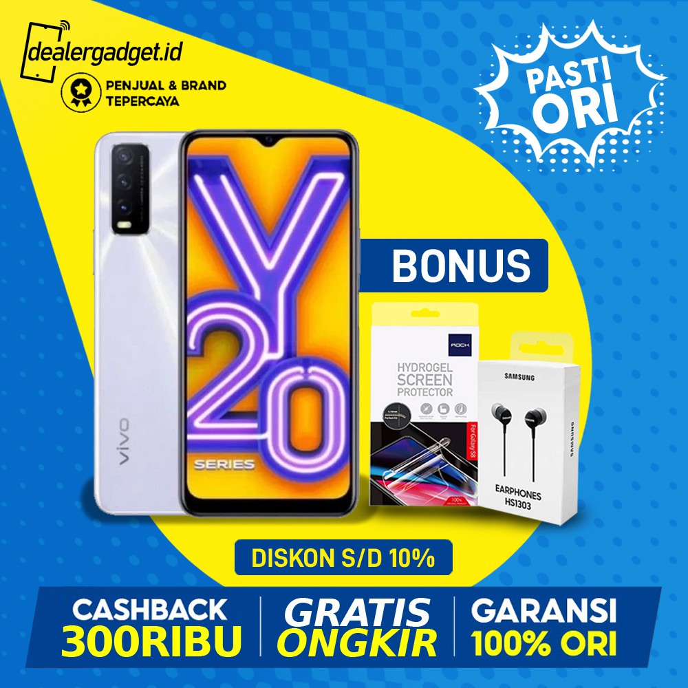 Jual Vivo Y20 3/64GB - Vivo Y 20 3GB /64GB Garansi Resmi Bukan Y30 3 GB