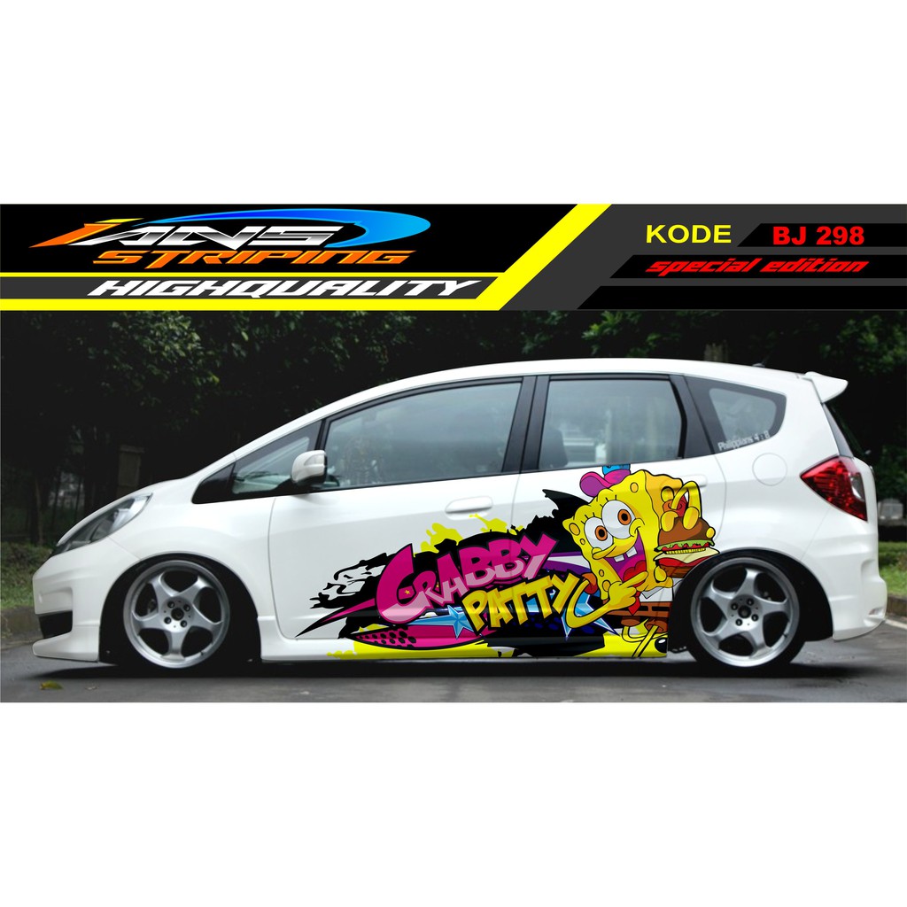 DECAL STICKER MOBIL JAZZ, BRIO, YARIS, AGYA / STIKER MOBIL / STIKER PRINT MOBIL