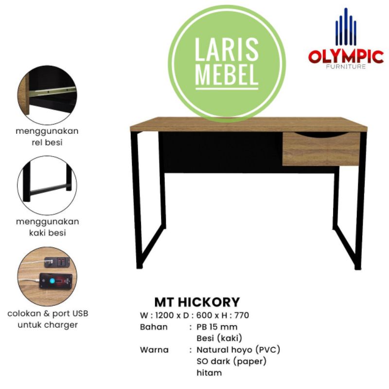 Meja kerja Hockory olympic