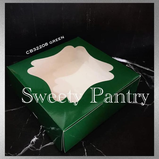 

Dus/Box Kue Lebaran / Packaging/Kemasan Cake Lebaran Window Green 22T8 ^