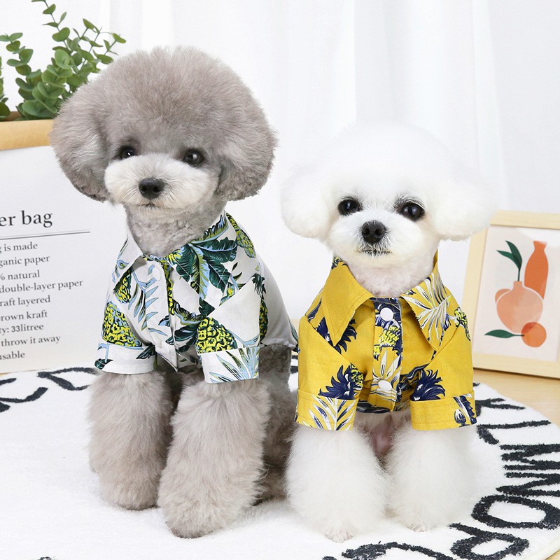 Cute Pet Clothes Summer Shirt - Hawaii/ Baju Binatang Lucu Musim Panas Hawaii Style