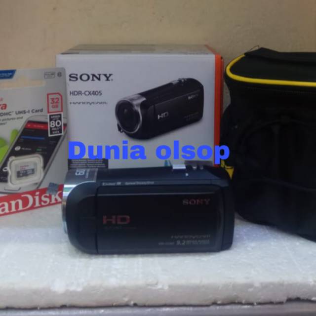 handycam SONY HDR CX405 FREE MEMORI 32GB TAS GARANSI RESMI